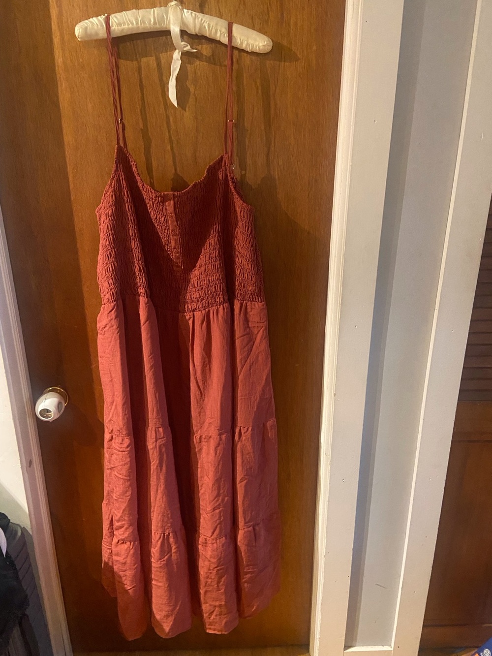 A New Day Orange Rust Midi Dress Size 4X NWT